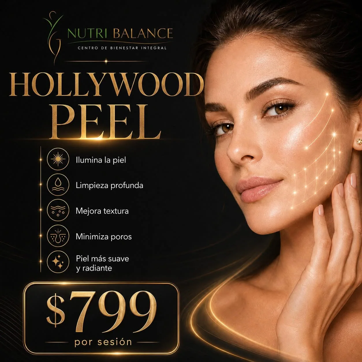 Promoción Hollywood Peel para cuidado facial